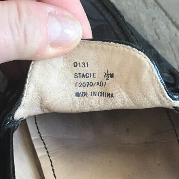 Coach Sz 7.5 Stacie Monogram Logo Flat Loafers - Picture 5 of 9